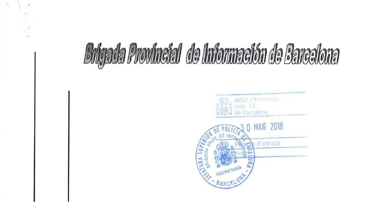 Informe de la Brigada de Información Provincial de Barcelona.