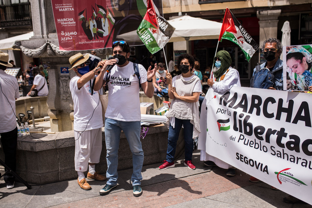 Las marchas saharauis confluyen en la Puerta del Sol