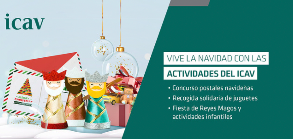 Pancarta del ICAV anunciado el programa navideño.