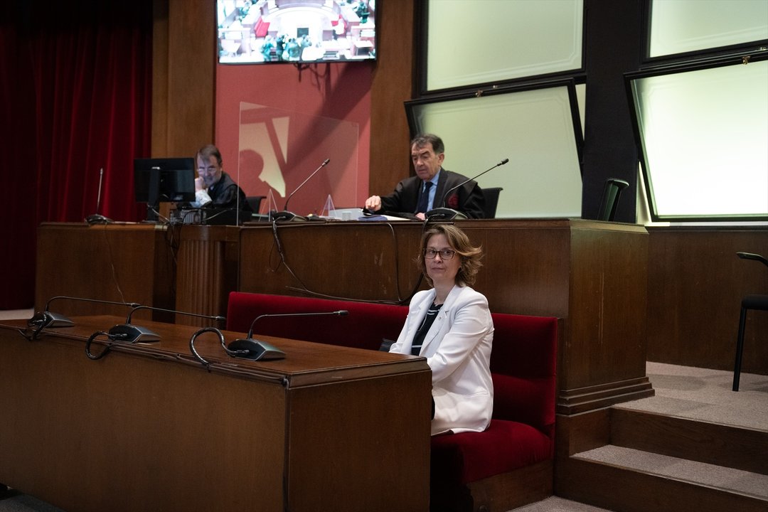 La consellera de Acción Exterior y Unión Europea de la Generalitat, Meritxell Serret, durante un juicio en el Tribunal Superior de Justicia de Catalunya (TSJC), a 29 de marzo de 2023, en Barcelona, Catalunya (España).