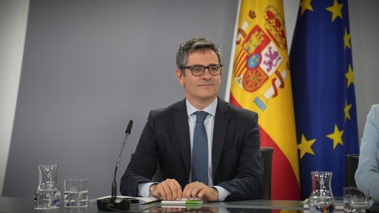 Ministro de Presidencia, Justicia y Relaciones con las Cortes, Félix Bolaños, tras el Consejo de Ministros del 4 de junio de 2024. Foto Ministerio de Presidencia