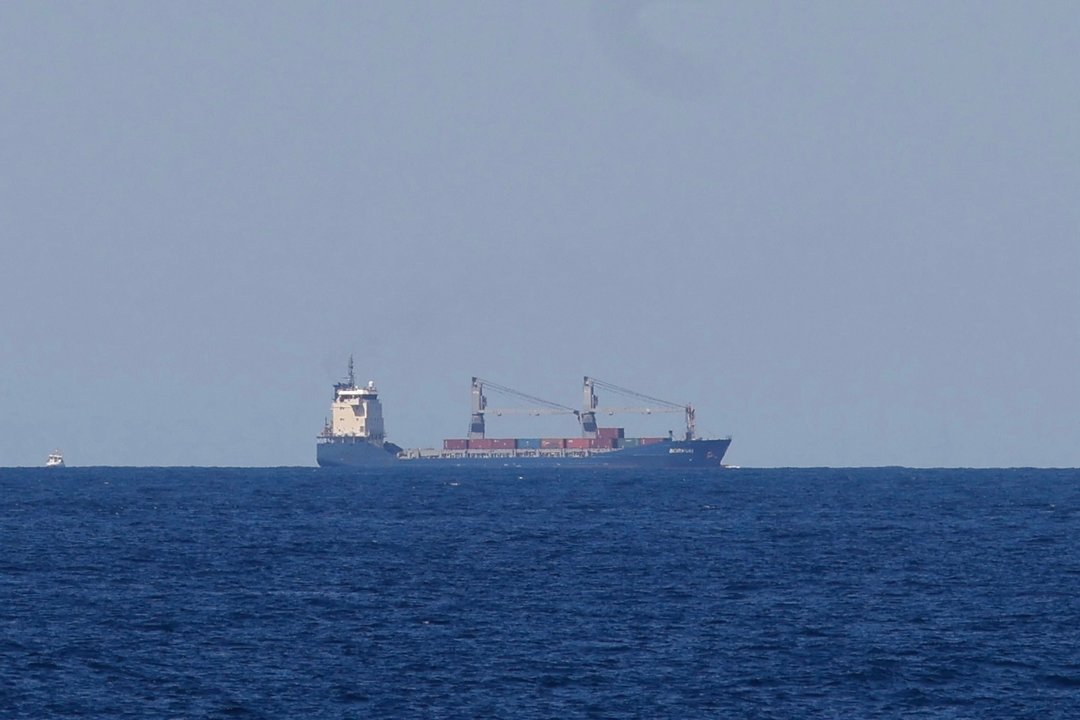 El buque Borkum llegando al puerto de Cartagena, a 16 de mayo de 2024, en Cartagena, Región de Murcia. (Foto: M.c / Europa Press)