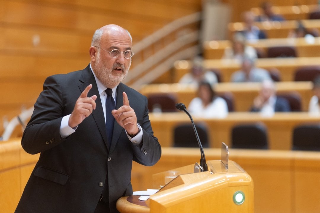 El senador de JxCat, Eduard Pujol, durante una sesión plenaria en el Senado, a 10 de septiembre de 2024, en Madrid. (Foto:  Eduardo Parra / Europa Press)