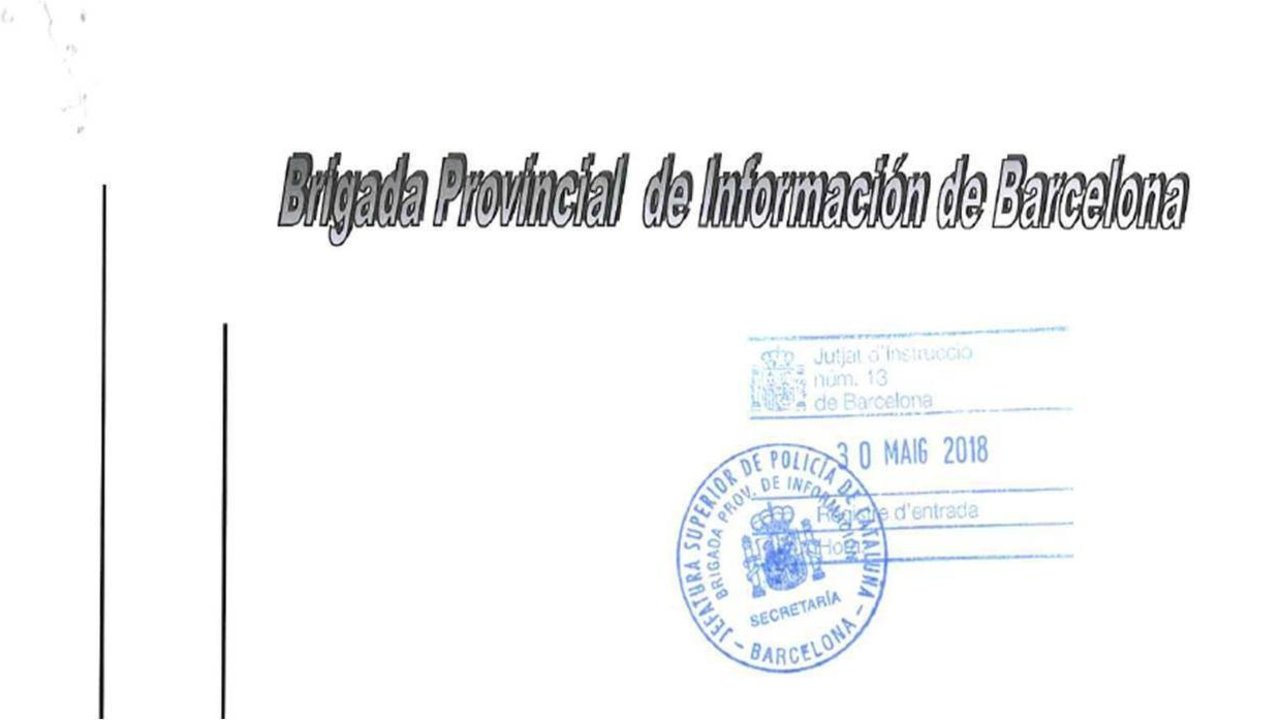 Informe de la Brigada de Información Provincial de Barcelona.