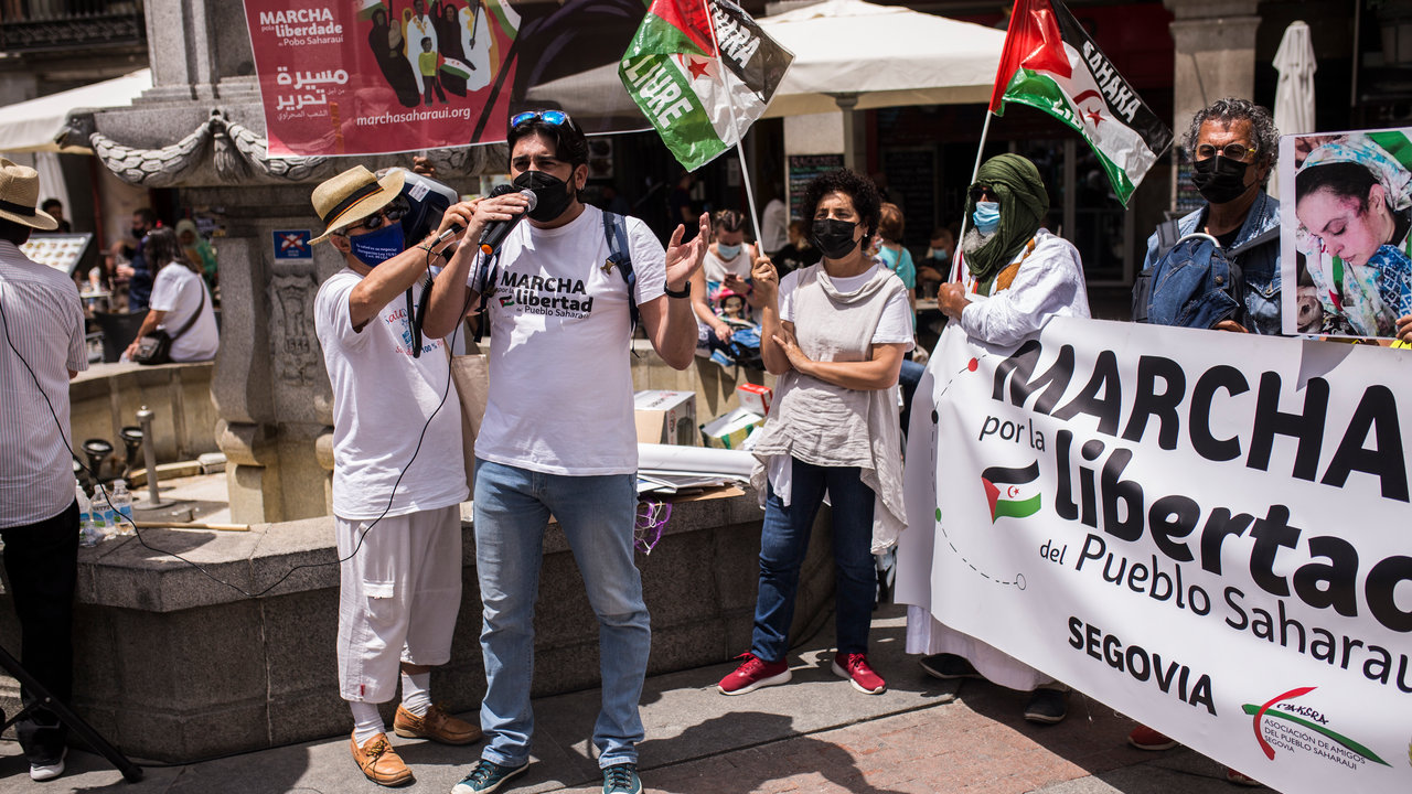 Las marchas saharauis confluyen en la Puerta del Sol