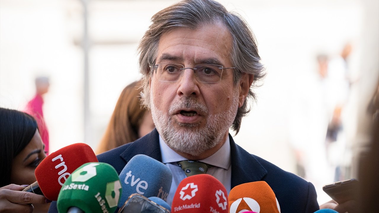 El vocal del Comité Ejecutivo de la APM, Juan José Carbonero, a su llegada a una reunión con el Ministerio de Justicia. - Diego Radamés - Europa Press